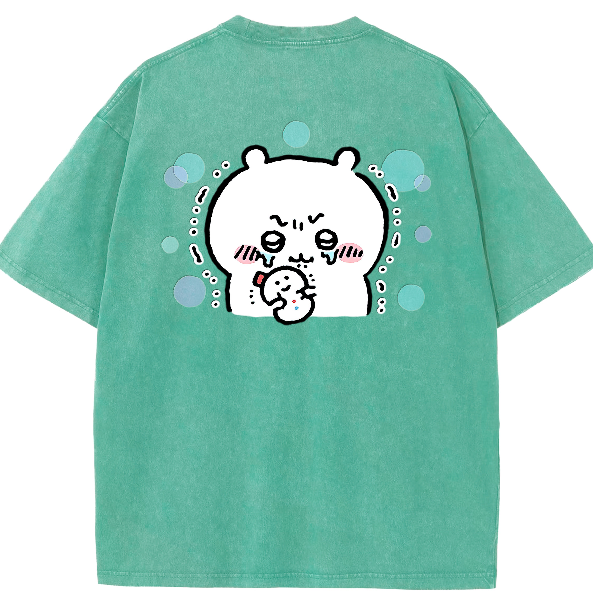 （画像用） ちいかわ ちいかわ Chii-kawa chiikawa 綿100% ヴィンテージ風 半袖Tシャツ（背面プリント）